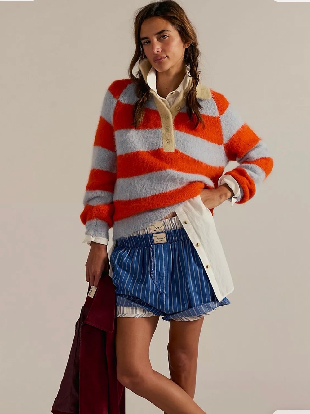 NWT The Tiny Big Sister Frank Striped Polo Sweater - Picture 1 of 4